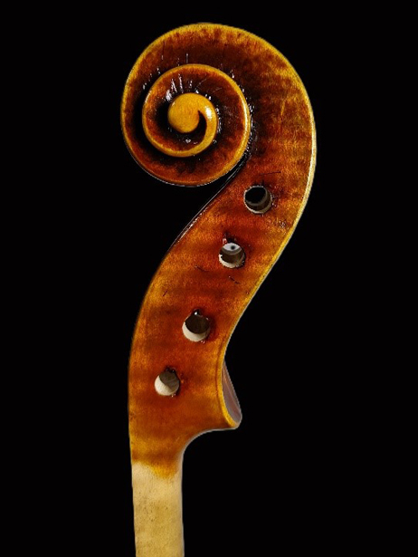 Creaciones especiales Luthier Galicia Vicente Martin Luthier A voz das Illas modelo Illa de medal violin detalle 2